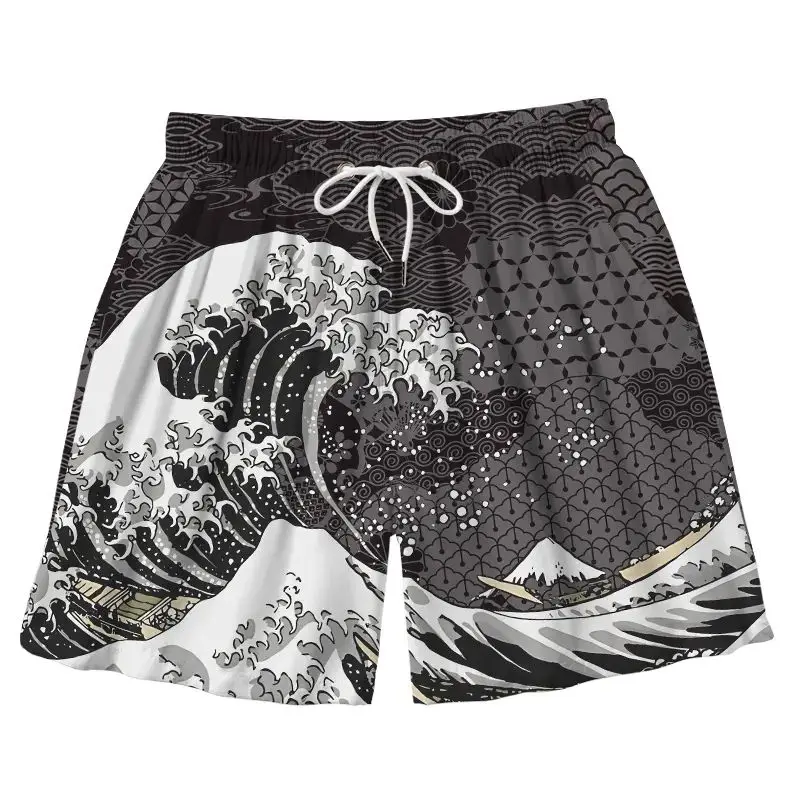 Adult and Children's French-style Vintage Rose 3D Printed Shorts, Suitable for Hawaiian Vacations and Versatile for Commuting