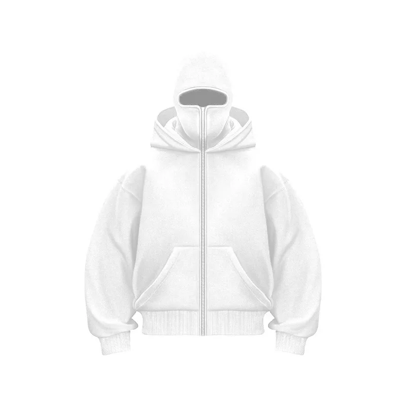 Herren Double Hat Maske Reißverschluss Design Winter Winddichter Kapuzenpullover Sportjacke Outdoor-Aktivitäten Wandern Reisen Laufen Sweatshirt ﻿ – Detail 23
