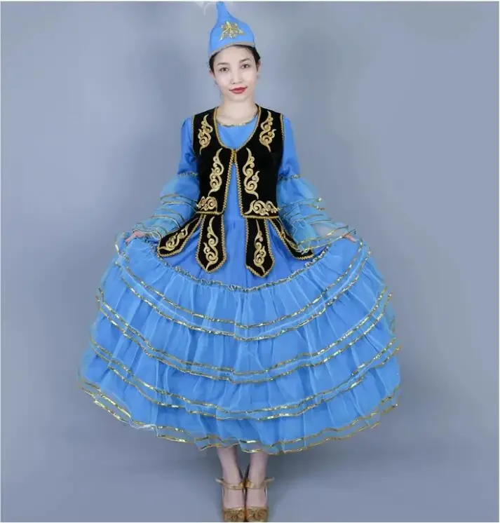 

New Xinjiang Ethnic Style Dance Costume Kazakh Set