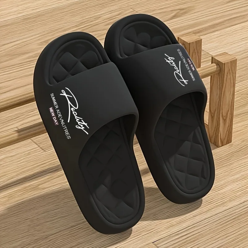 Men's Outdoor Slippers, Lightweight And Soft Cloud-Like Comfortable Home Slippers For Women, Unisex, With Simple Printed Pattern image 4