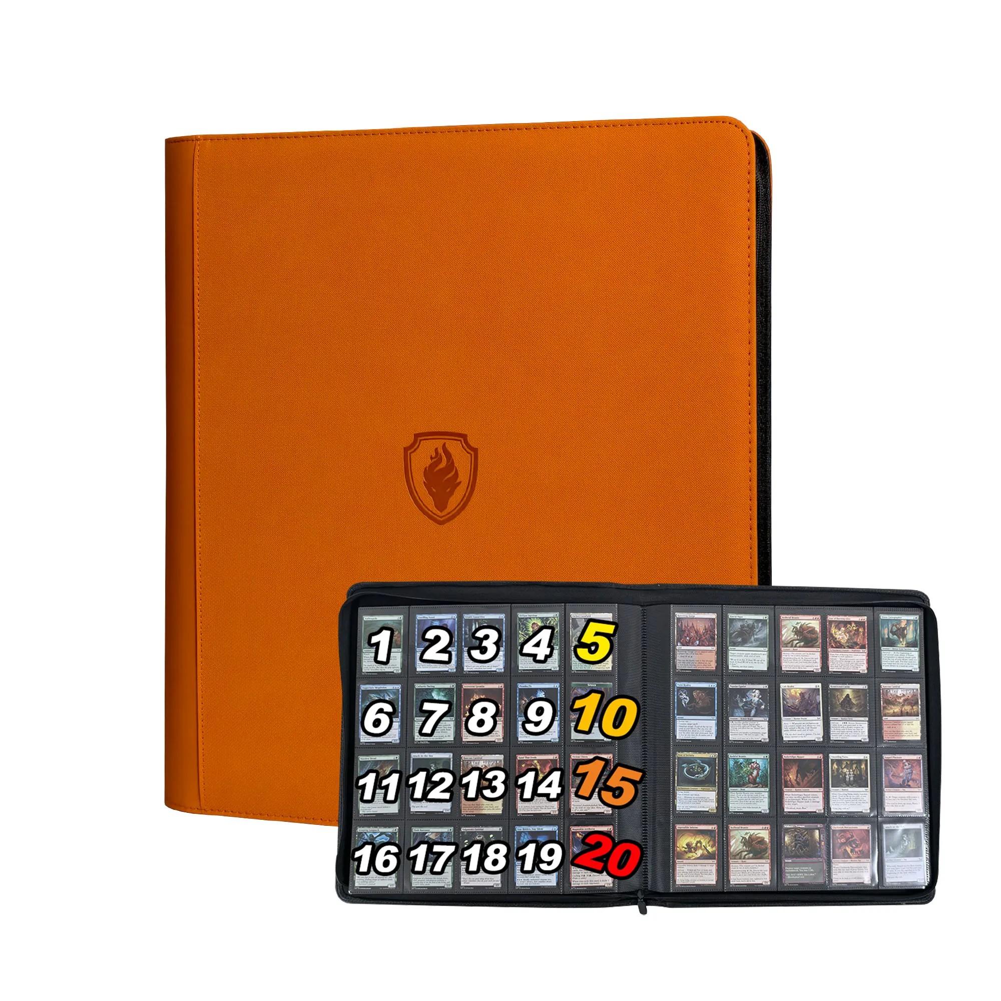 1280+ kaarten 20-pocket kaartenmap verzamelalbum - pagina's geschikt voor gamekaarten, sportkaarten en andere kaarten