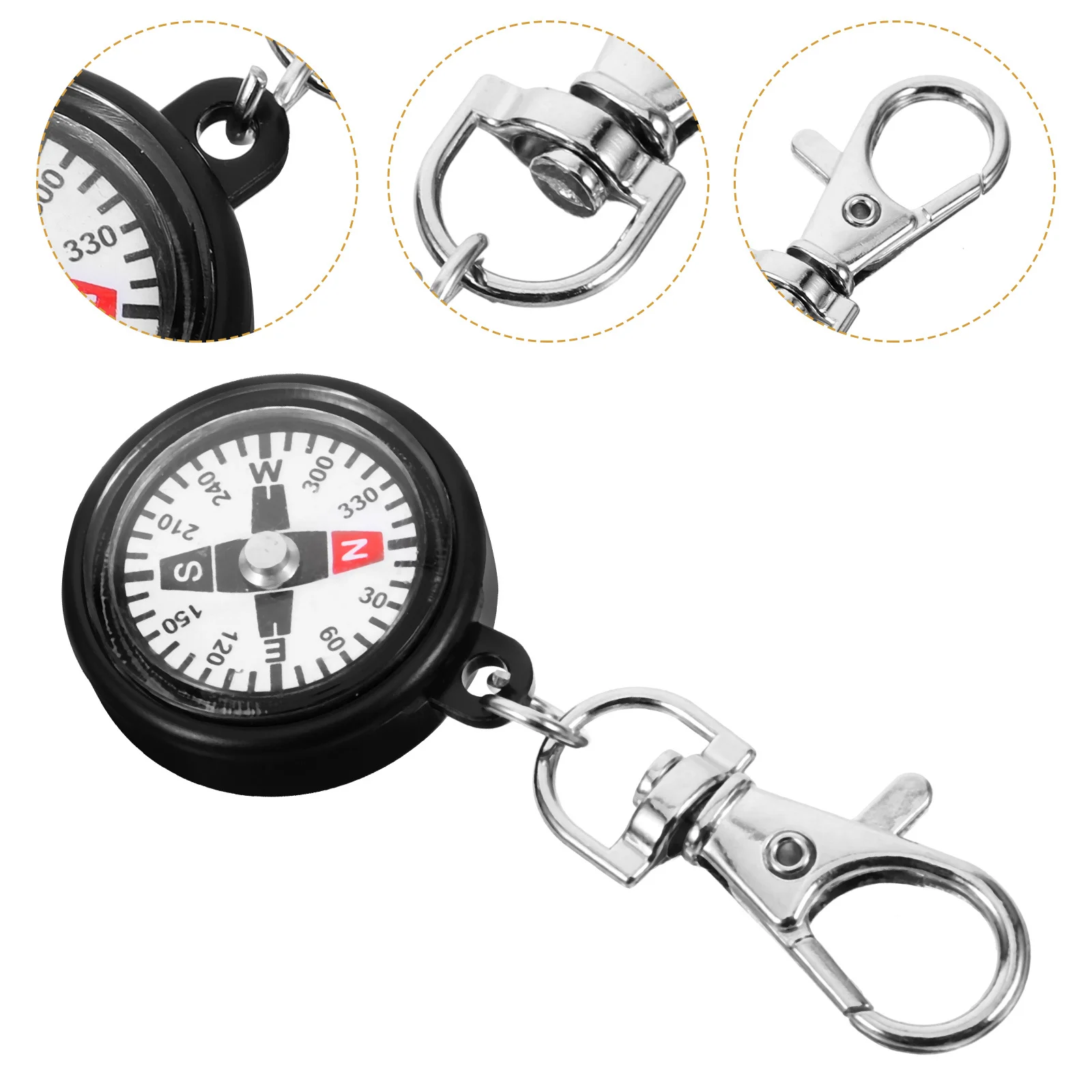 

Outdoor Survival Compass Keyring Lightweight Mini Compass for Hiking Camping Climbing Portable Pocket Navigation Tool for Men