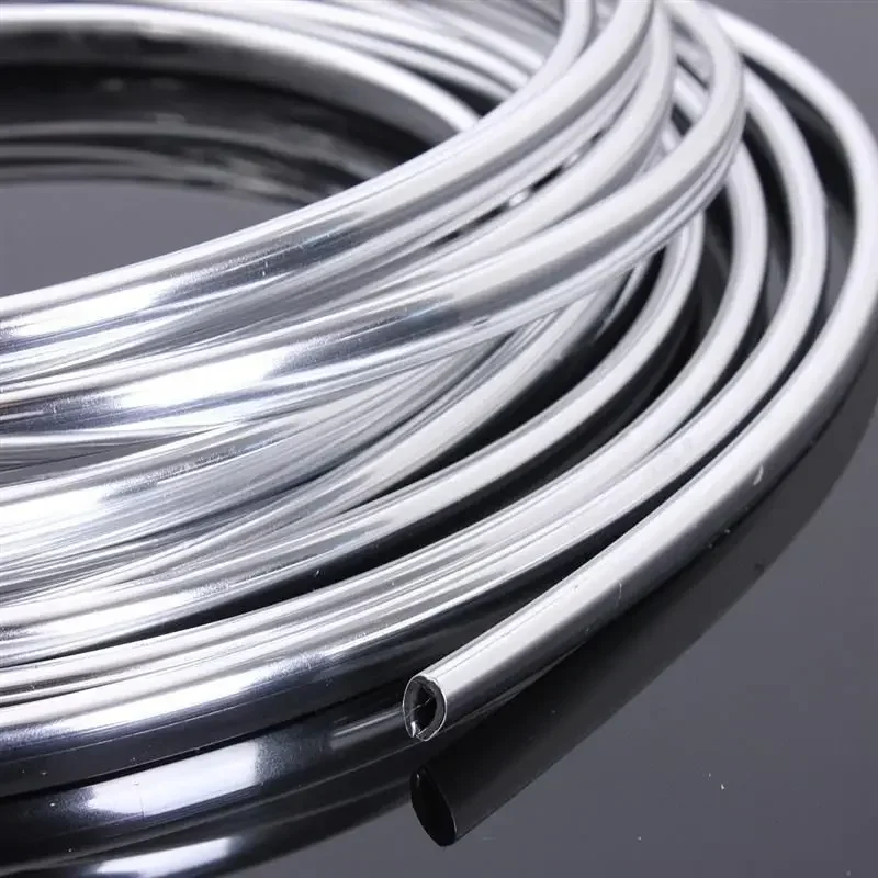 6M Car Door Edge Scratch Protection Strip Bumper Anti-collision Strip DIY Silver PVC Molding Decorative Strip Auto Accessories