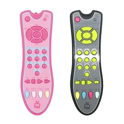 Juguetes de Control remoto de simulación de TV para bebés con música, aprendizaje de inglés, Control remoto, rompecabezas de aprendizaje temprano, juguetes cognitivos, regalos