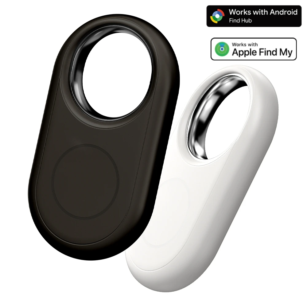 2-in-1 Bluetooth Smart Tag Compatible with Apple Find My & Google's Find Hub- Keys Anti-Loss Locator Tracker for Pixel & Xiaomi