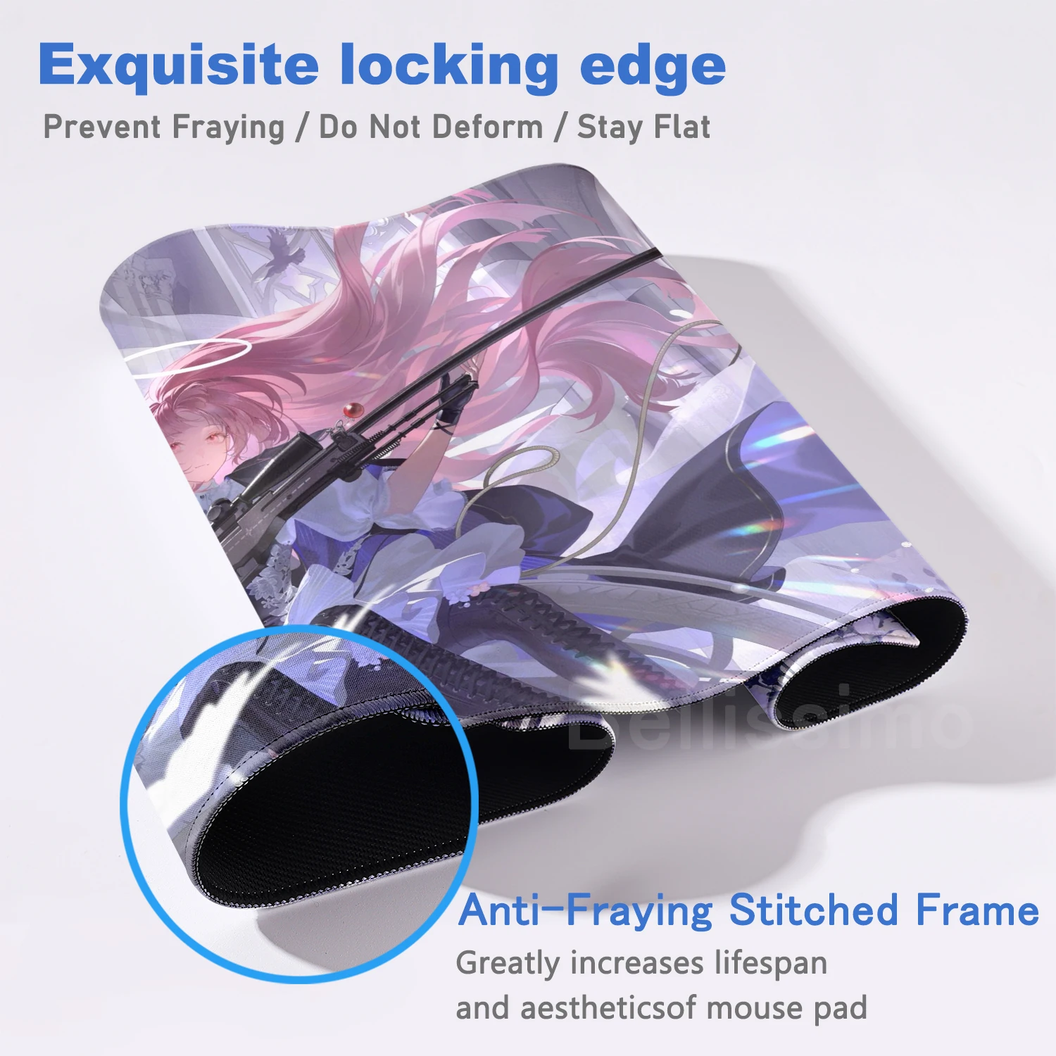 Arknights Lemuen Mouse Pad Gamer Large Keyboard Extended Mousepad Natural Rubber Desk Mat Soft PC Tablemat Desk Cabinet Carpet