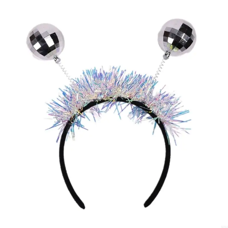 2026 New Glittering Disco Ball Hairhoop Hair Styling Accessory Headpiece Comfortable Hairband For Night Event Theme Parties