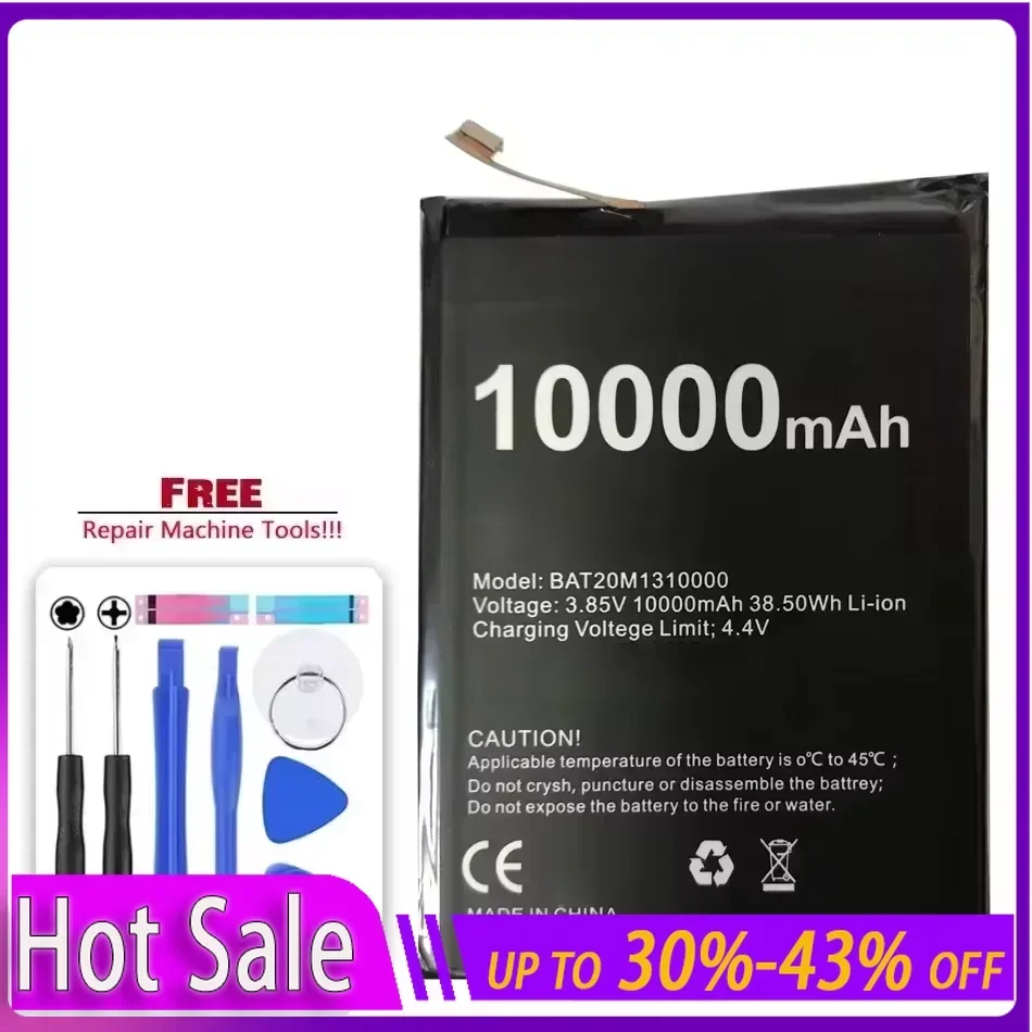 Mobile Phone Battery BAT20M1310000 (S88 Pro) 10000mAh for DOOGEE S88 Pro S88Pro Portable Batteries Warranty + Track Code