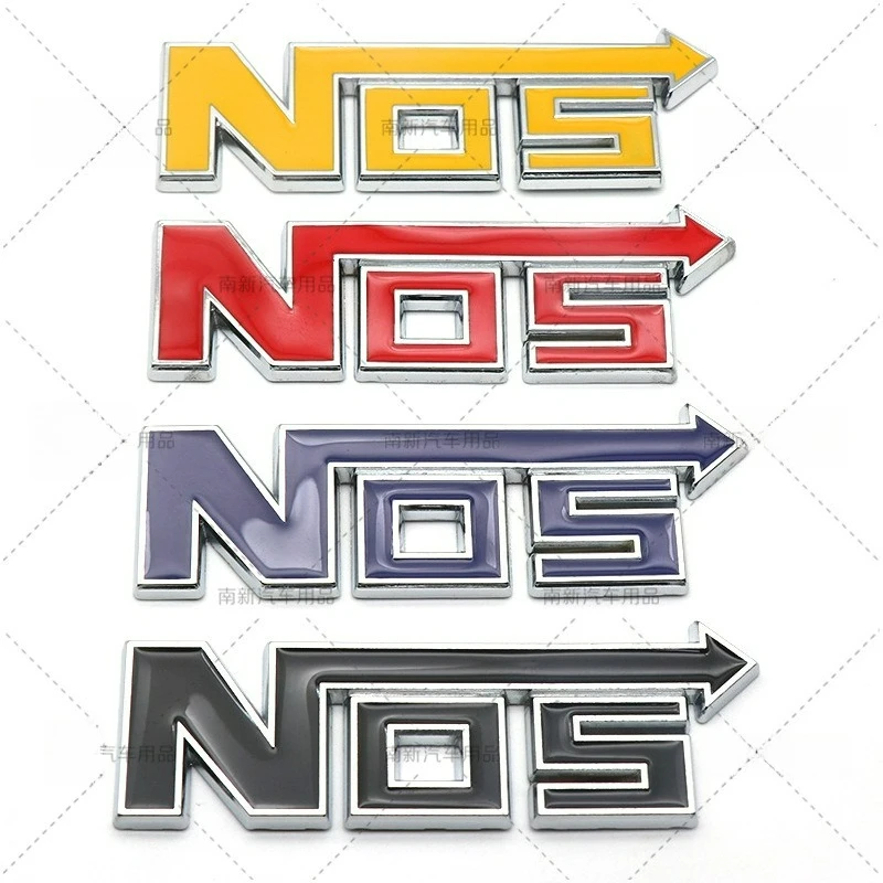 

High-quality Modification 3D Metal Car Stickers Nitrogen-accelerated Element NOS Scratch Cover DIY Decorative Car Accessories