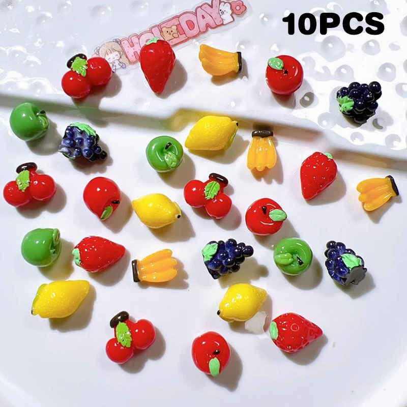 10 pz/borsa simulazione in miniatura frutta casa delle bambole giocattolo Mini carino modello di frutta gioielli accessori fai da te Micro ornamenti paesaggistici regali