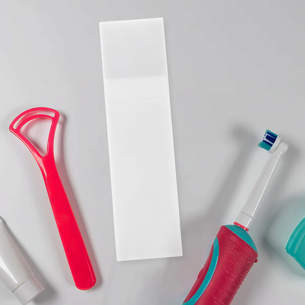 2 szt. Skrobak do języka z etui podróżnym, wielokrotnego użytku, plastikowe pudełko do przechowywania, kompaktowy, stylowy, łatwy do przenoszenia organizer na narzędzia.