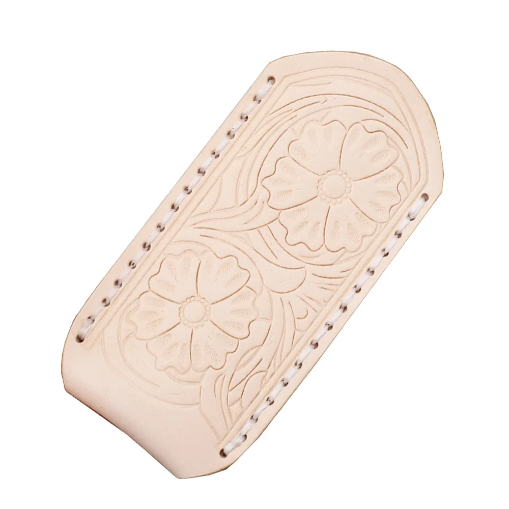 12cm cowhide Folder มีดหนังฝักปลอกมีดกระเป๋าตรงฝาครอบมีดกระเป๋าเครื่องมือกลางแจ้งปลอกมีด