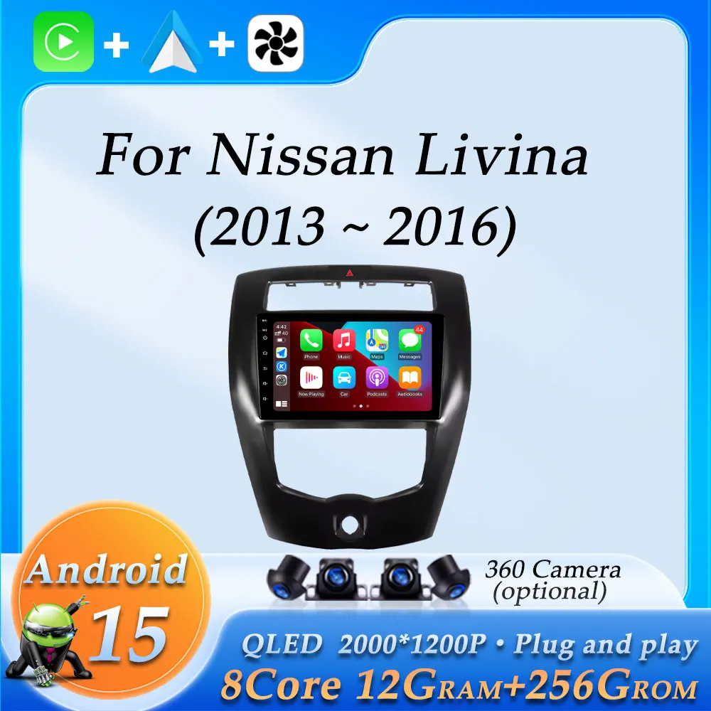 GPS Navigation for Nissan Livina 2013 - 2016 Car Radio Video Audio Multimedia Player Wireless CarPlay DSP Stereo Bluetooth WiFi