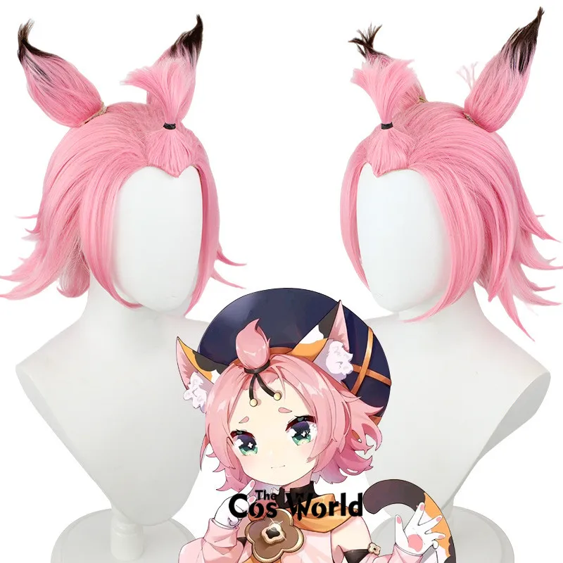 

Genshin Diona 35cm Short Games Cosplay Wigs Fiber Heat Resistant Synthetic Hair + Wig Cap