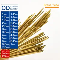 Brass tube OD1-7.5mm length300 500mm Round Brass alloy Pipe Straight Small outer  diameter finish draw precise thickness 0.2-3