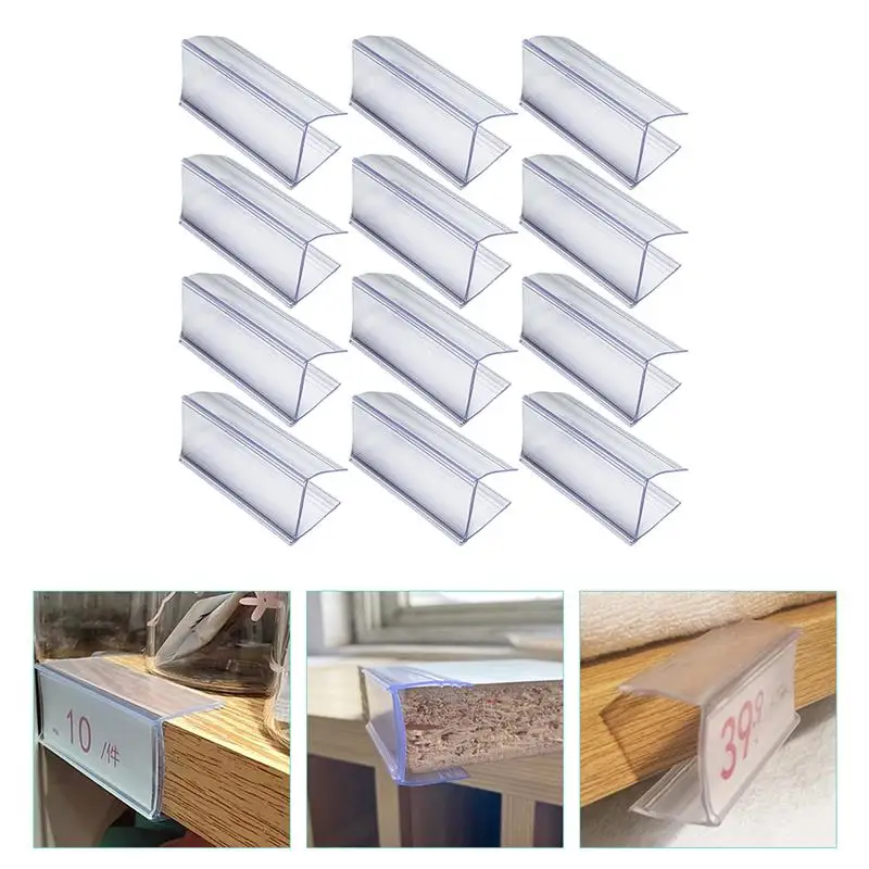 30 stücke Label Halter Zeichen Display-ständer Shop Label Halter Draht Regal Label Halter