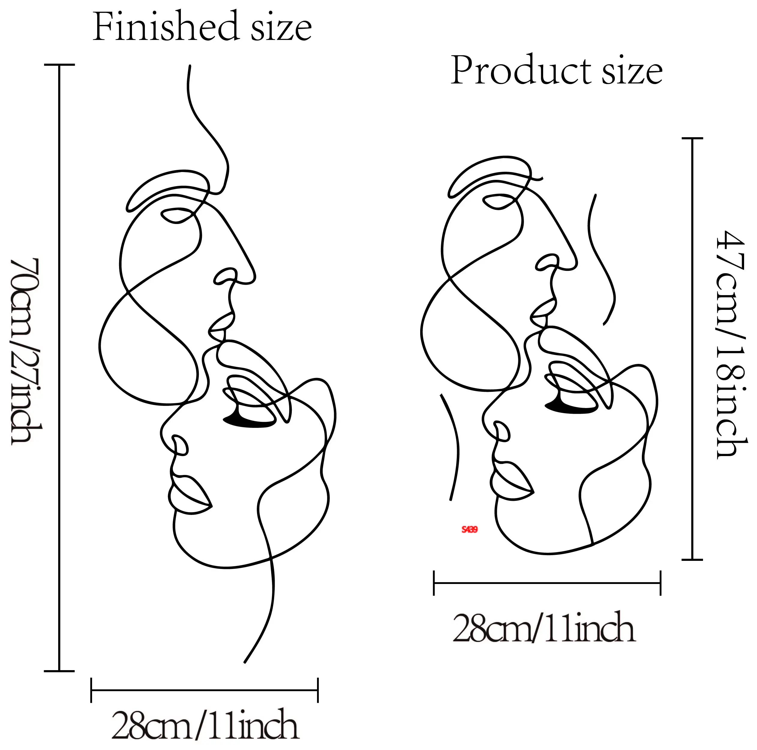 1pc Men kissing women wall stickers art wall stickers diy home decoration wall stickers vinyl self-adhesive wall stickers