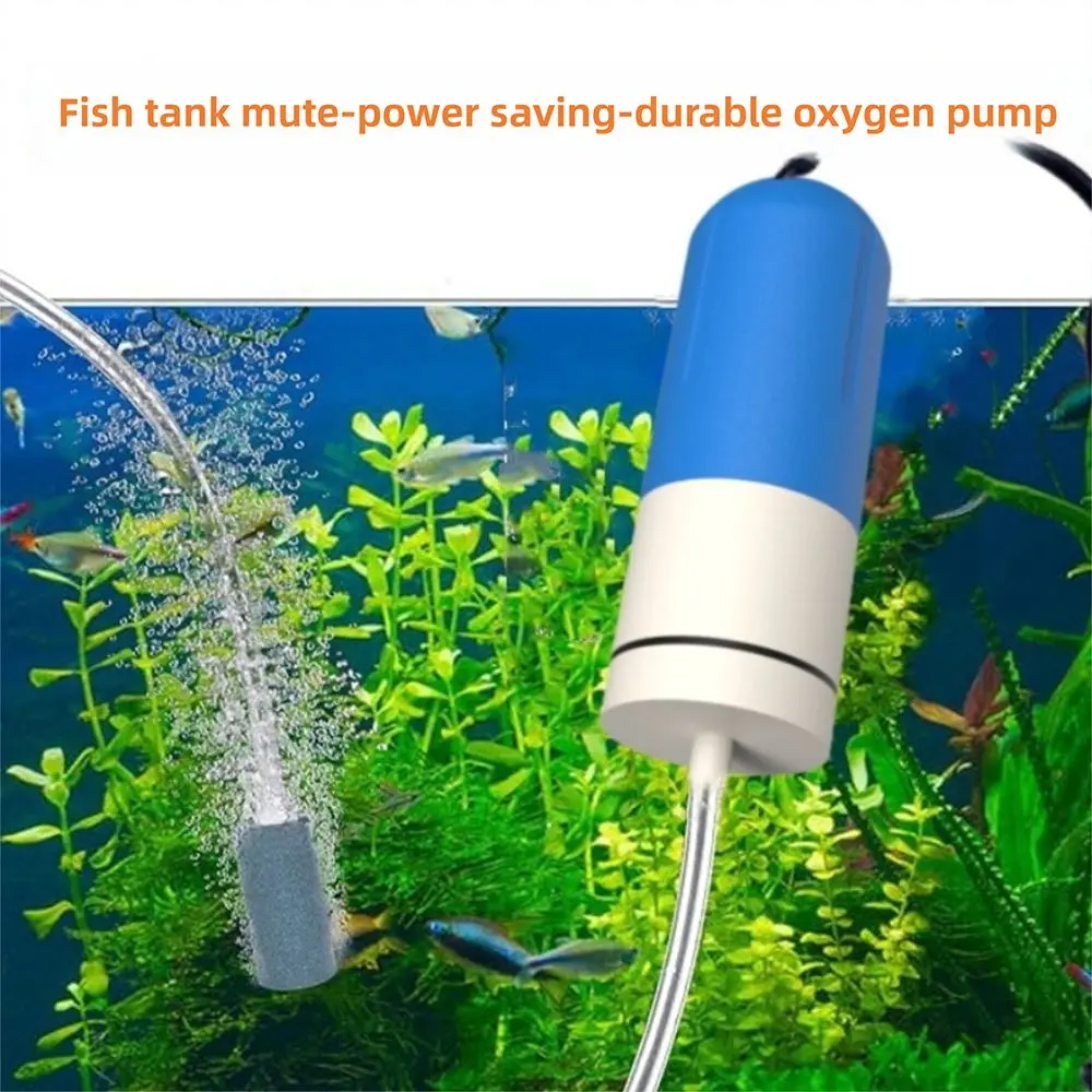 Adjustable Speed Aquarium Oxygen Air Pump Ultra Quiet USB Charging Air Compressor Aerator Anti-slip Portable