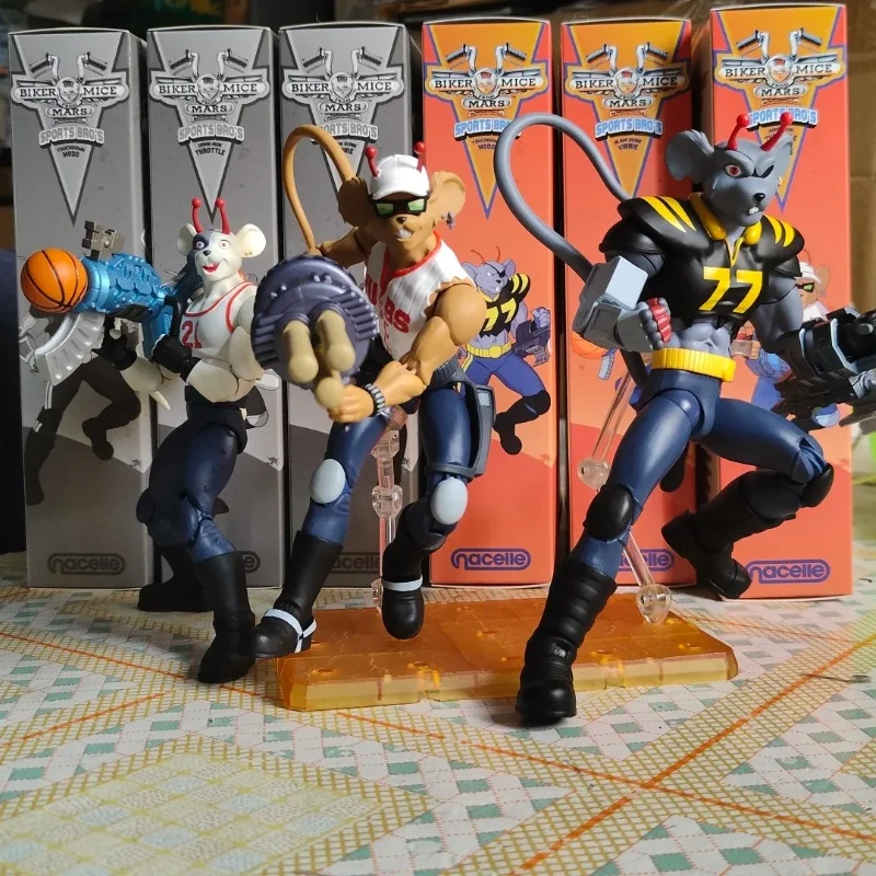 

Nacelle Mars Mouse 1/12 Scale Biker Mice MONSTER BlKE RADICAL Slotevini Three-piece Full Set 6in Action Figure Body Gifts