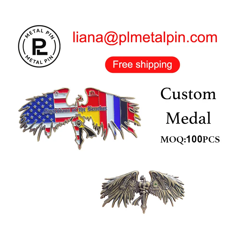 

Custom Medal Personalized Commemorative Award Medal for Company Club Bulk Order