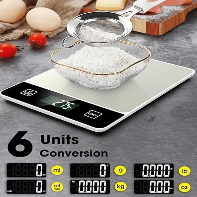 Food Scale 22lb Digital Kitchen Scale Weight Grams and Oz for Baking Cooking Coffee Meal Prep Package Postage 6 Units with Tar