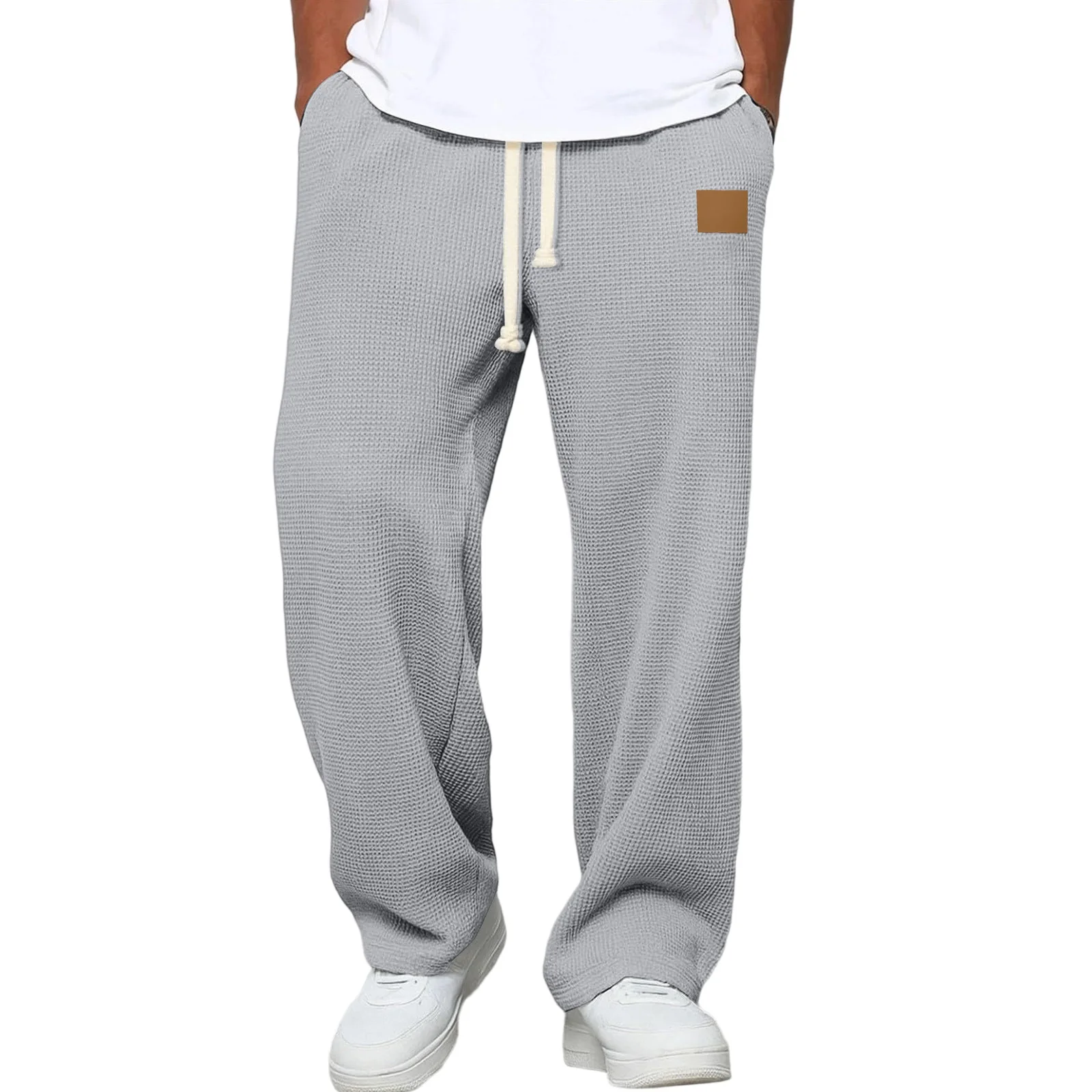 

Men'S Casual Pants | Relaxed Fit Elastic Waist With Drawstring For Daily Wear