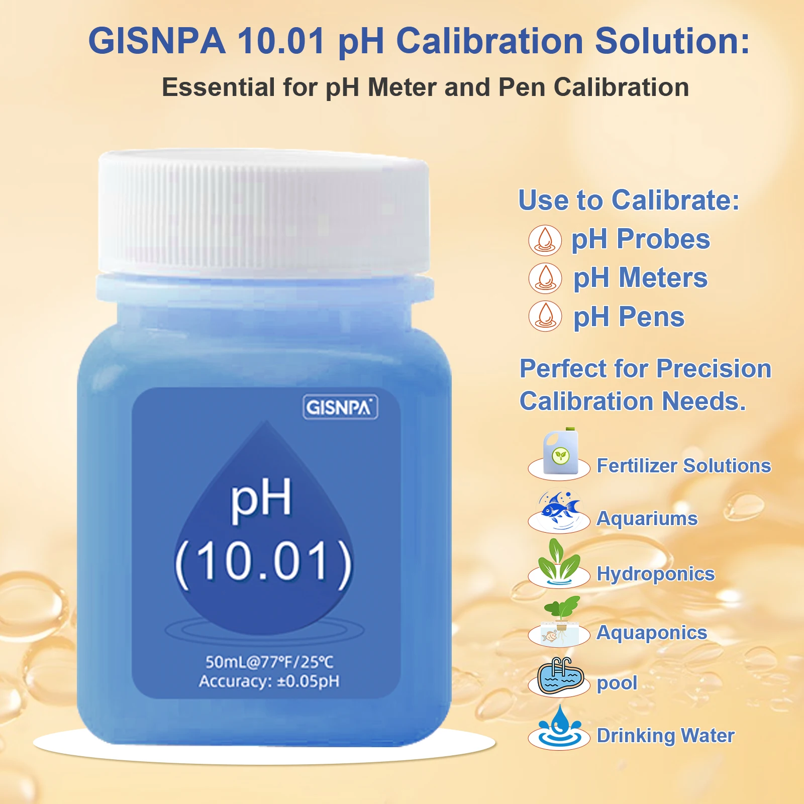 Yieryi PH Meter Calibration Solution 50ML Professional 4.0 7.0 10.0 PH Pens Calibration Solution 30 ML Probe Protection Liquids