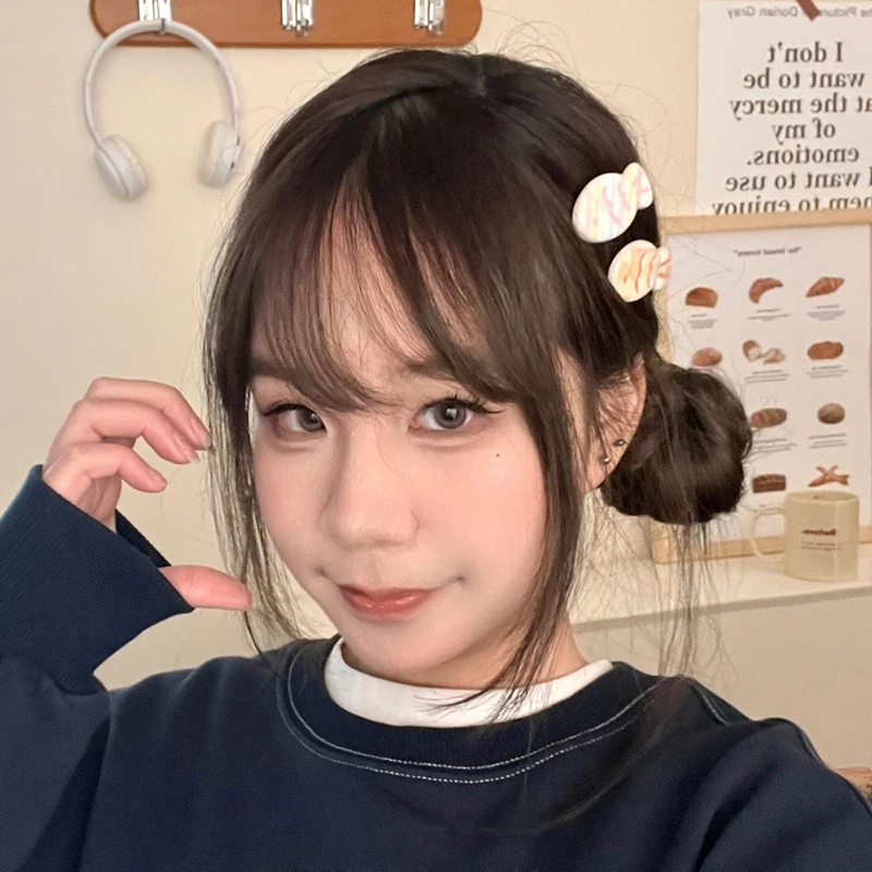 

Dopamine Colored Seabream Braised Series set of 3 Hair Clip for DIY Unique Hair Styles & Side Bang Pin