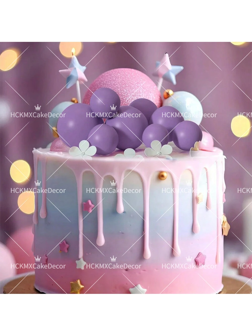 10 Stück Lila Ballon-Kuchenaufsätze Set Mini-Ballon-Sticks für Geburtstag Hochzeit Party Kuchendekoration – Detail 2