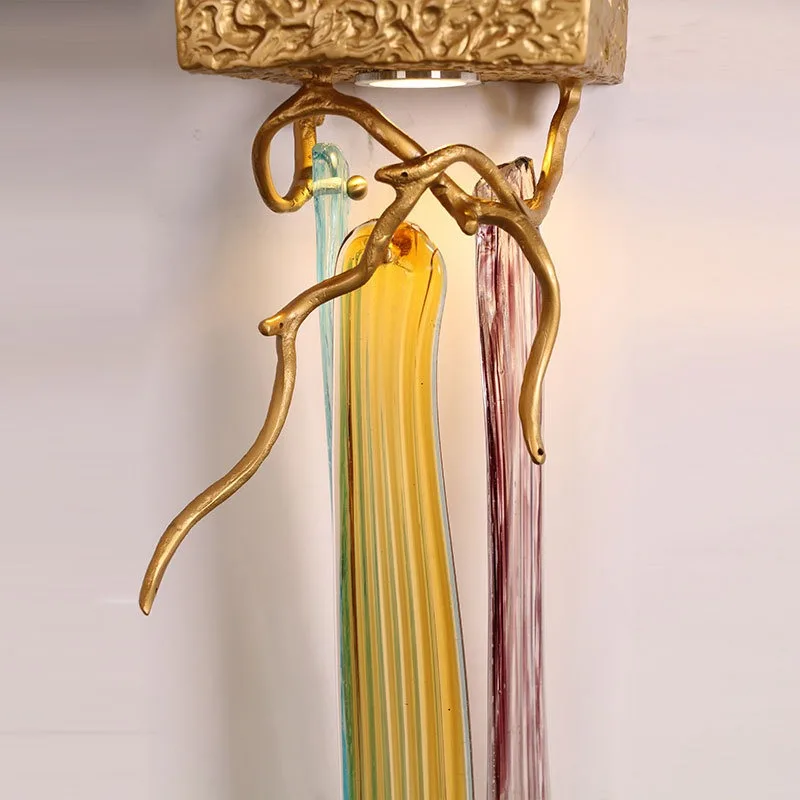 All copper wall lamp, modern simple light luxury living room lamp, luxury creative villa hotel corridor aisle art lamp 5