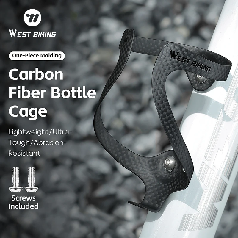 

Клетка для велосипедной бутылки с водой WEST BIKING, держатель для бутылки с водой из углеродного волокна, ультра легкая клетка для бутылки с водой, аксессуары для шоссейного велосипеда MTB