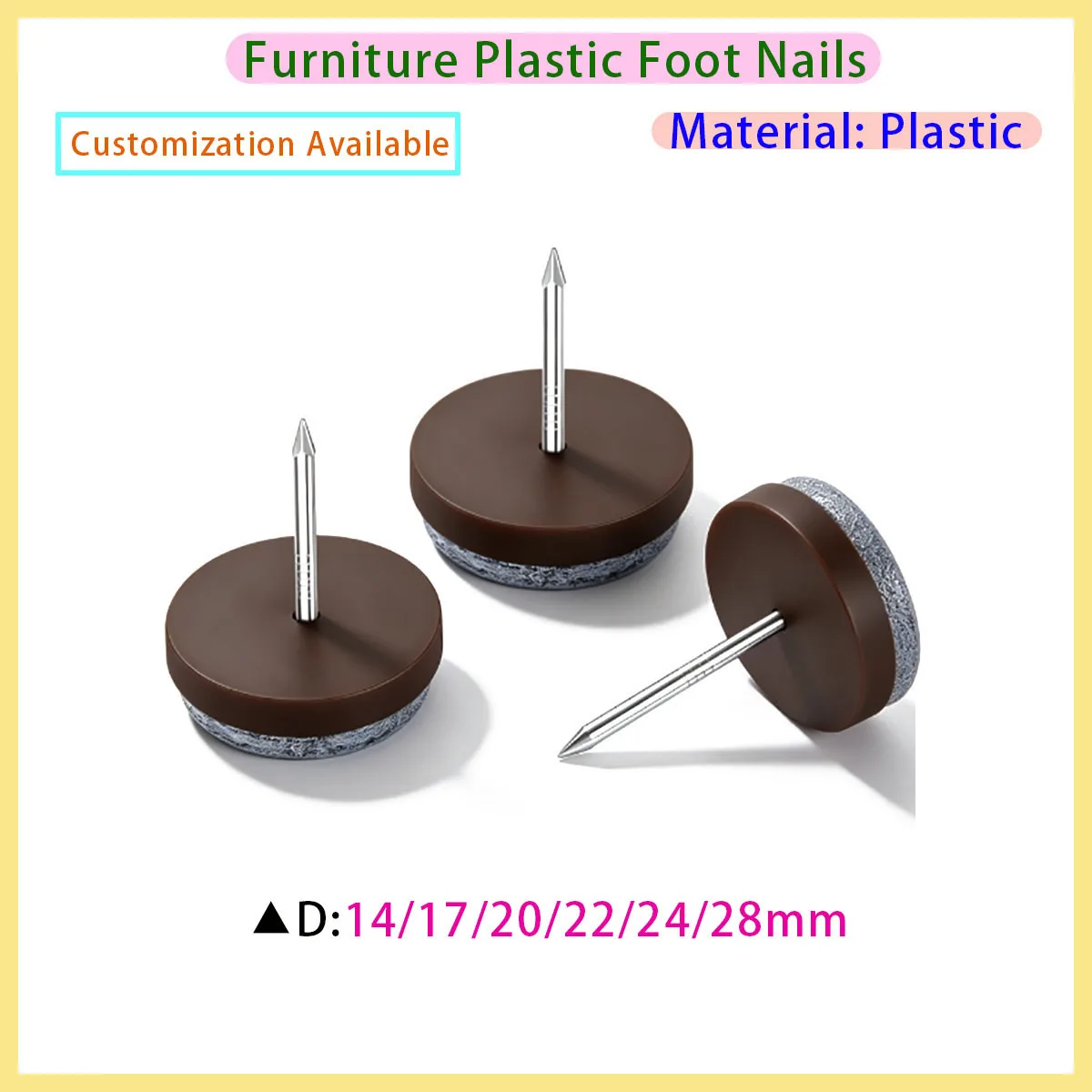 Furniture Tables, Chairs, Legs, Floor Mats, Anti Slip Floor Protectors 14mm 17mm 20mm 22mm 24mm 28mm