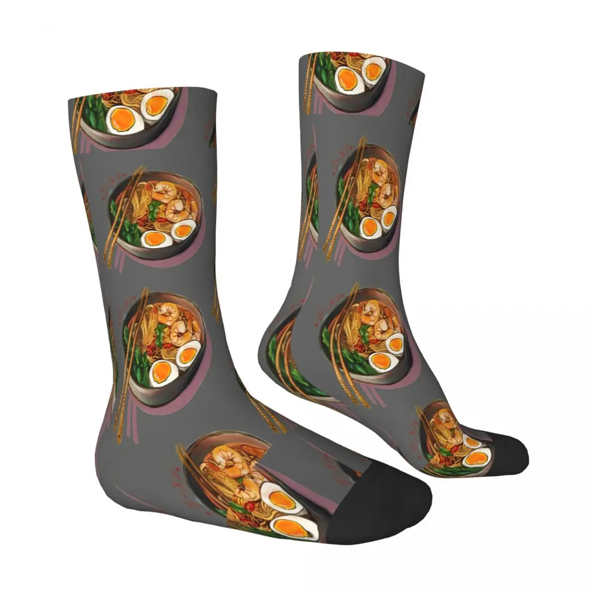 Japanses Ramen Noodles Bowl Food Socks Male Mens Women Autumn Stockings Polyester