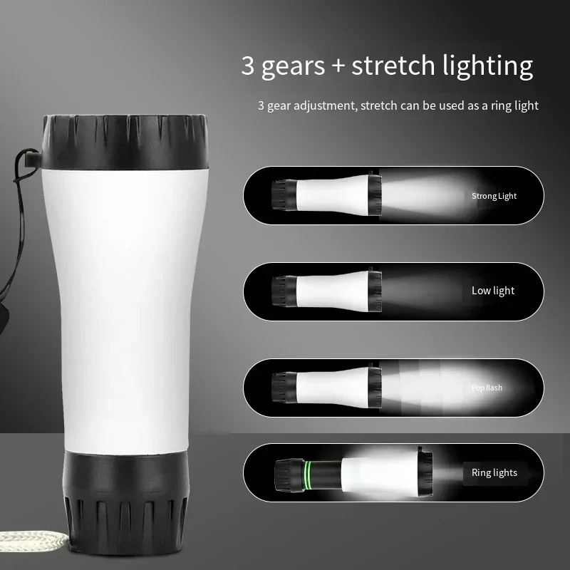 رحلة التخييم مصباح ليد جيب قابل لإعادة الشحن في الهواء الطلق التخييم ضوء سطوع قابل للتعديل مصباح يدوي في الهواء الطلق 2.5*3.5*9.7 سنتيمتر #1