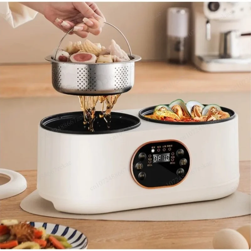 

Dual Pot Intelligent Rice Cooker, 1.8L+1.8L Multifunctional Household Cooking Pot