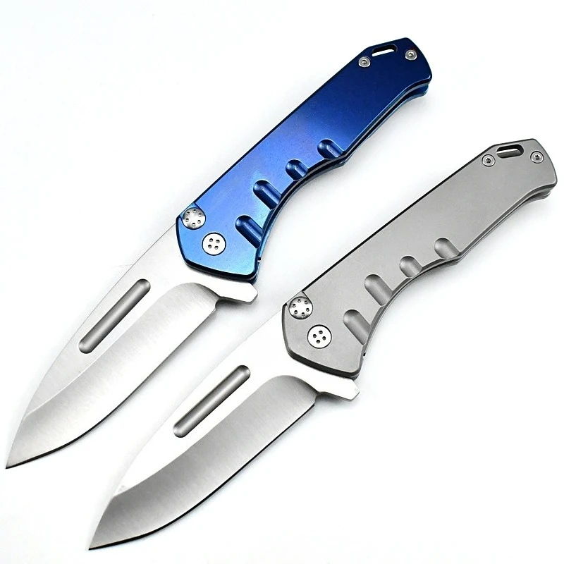 Cuchillo plegable de bolsillo MFD 6241 para acampar al aire libre, hoja D2 con mango 440C, cuchillos de cocina tácticos de supervivencia para caza, herramientas EDC