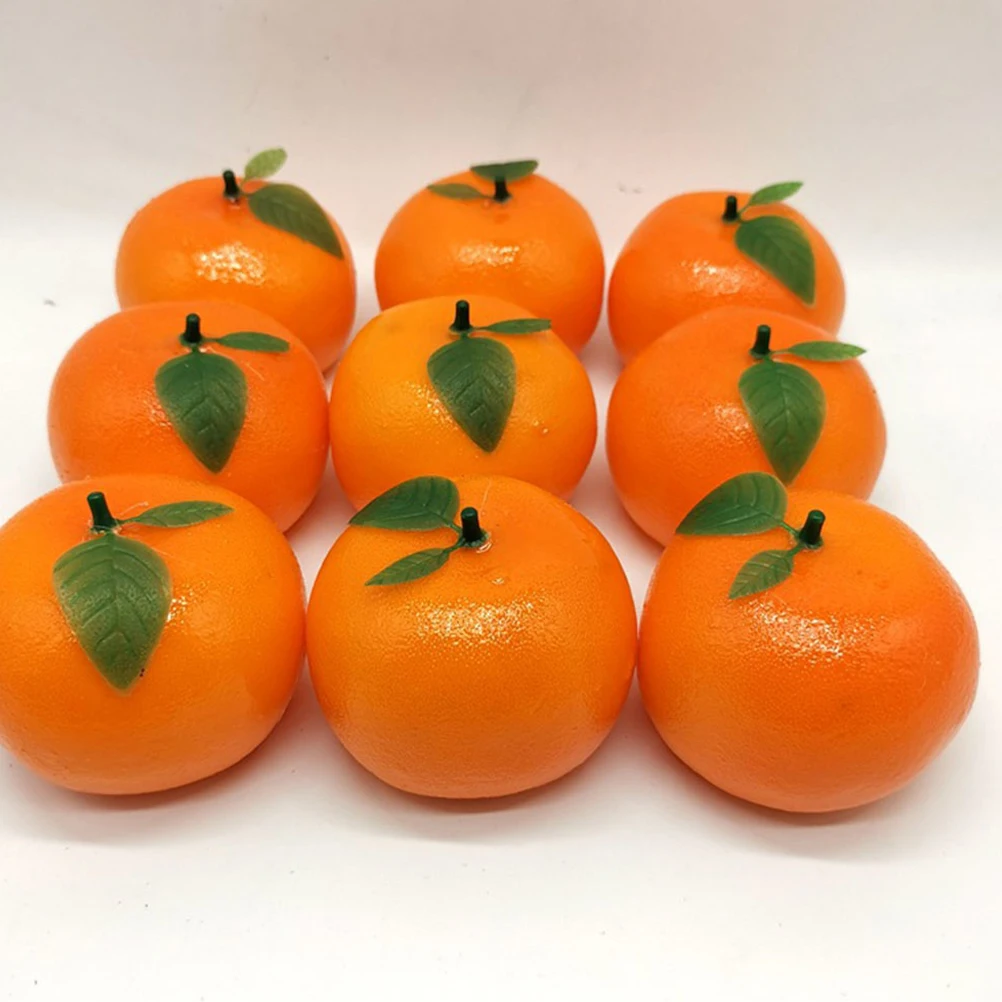 

6pcs Simulated Orange Decoration Fake Oranges Artificial Fruit Foam Model for Home Restaurant Teaching Props Photography