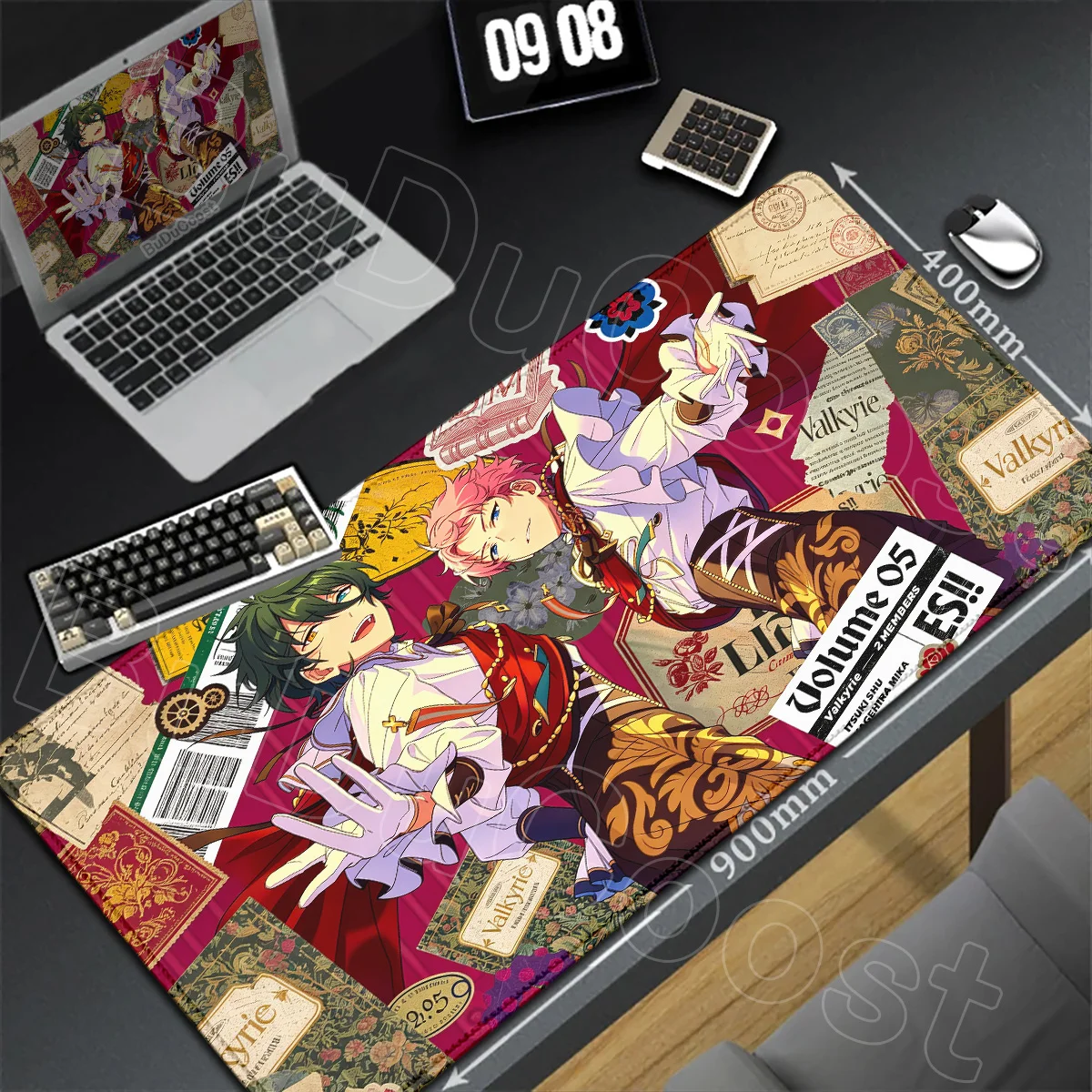 Ensemble Stars XXL Gaming-Mauspad aus Gummi, Großes HD-Druck Computer-Tastaturmatte, Anime Schreibtischunterlage – Detail 10