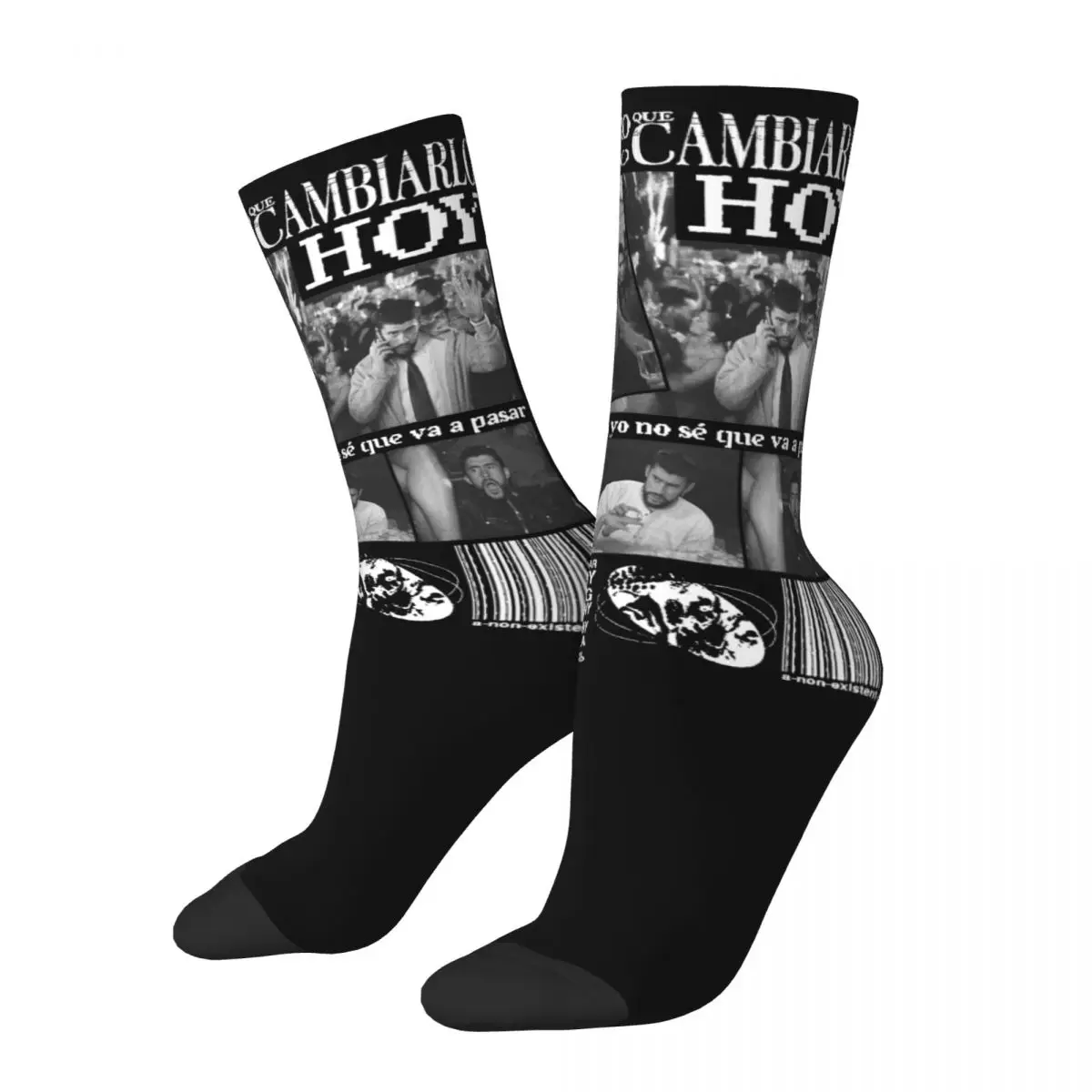 Cozy Women Socks Porque Manana Yo No Se Bad Bunnys Merch Warm Skateboard Socks Spring Autumn Winter