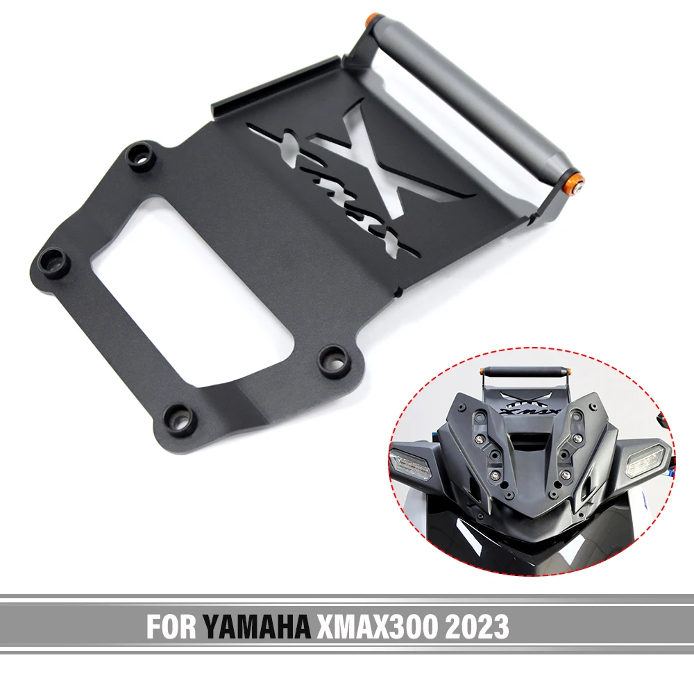 For YAMAHA XMAX300 X-MAX 300 2023 Motorcycle GPS Navigation Bracket XMAX 300 Wireless Charging Front Phone Holder X-MAX300