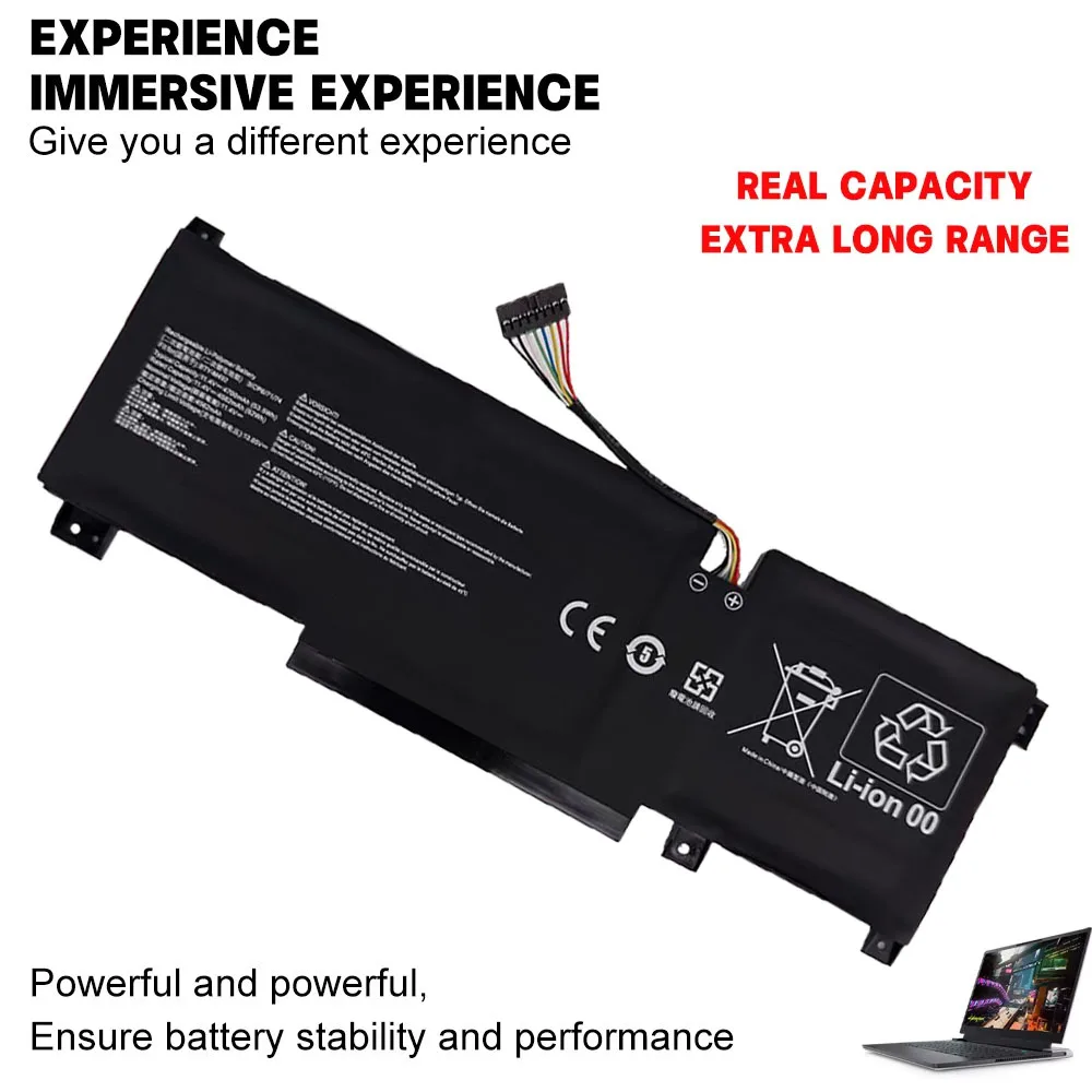 BTY-M492 (Black interface) 11.4V 53.5Wh 4700mAh Battery for MSI Bravo C7VF  Sword Cyborg Crosshair 15/17 GF66 GF76