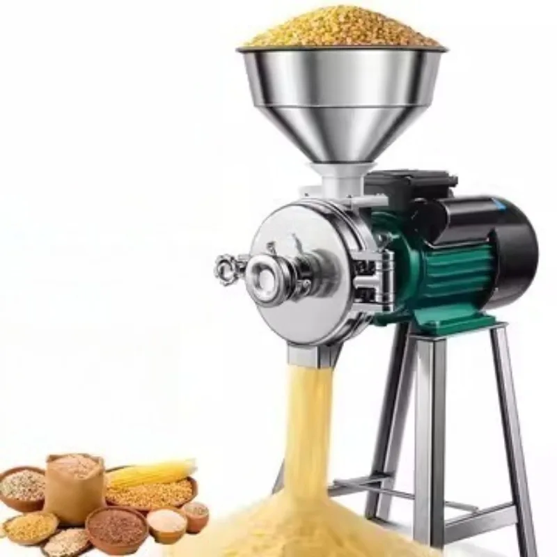

Corn grinder household 220V commercial powder grains grinding crushing small dry and wet dual-purpose mill