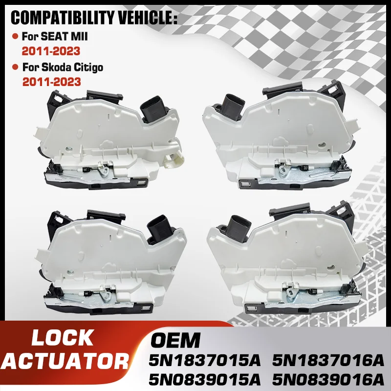 

Car Door Lock Actuator Latch Locker For SEAT MII 2011-2023 Skoda Citigo 2011-2023 5N1837015A 5N1837016A 5N0839015A 5N0839016A