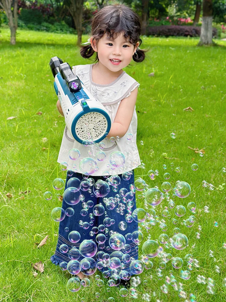 Kids Bubble Gun Speelgoed Automatische Zeep Raket Bellen Machine Strand Zomer Outdoor Bruiloft Speelgoed Voor Kinderen Verjaardagscadeautjes