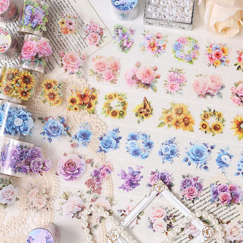 Vintage Journal Afplakband Creatieve Diy Decoratie Plakband Transparante Waterdichte Sticker Briefpapier Stickers Geschenken