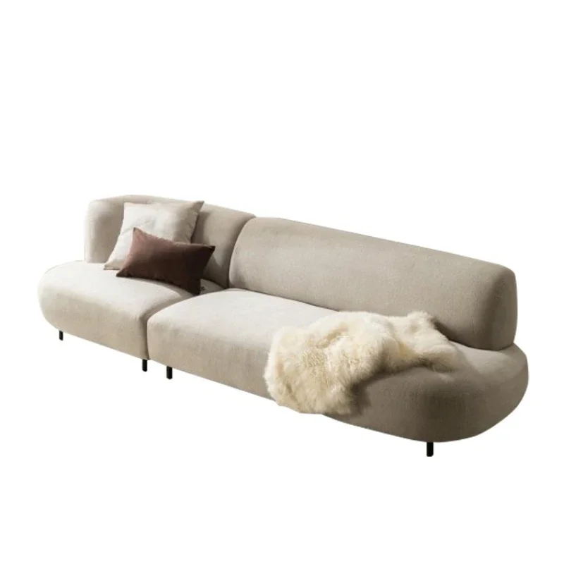 

Nordic modern simple and minimalist fabric princess living room sofa combination small apartment single mini special-shaped