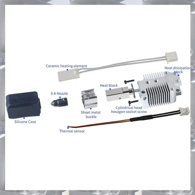 

Hot Selling-3D Printer Hotend Kit Forsv08 Hardened Steel Nozzle Hotend Kit Supports Fast Printing,3D Printer Hotend Kit Forsv08
