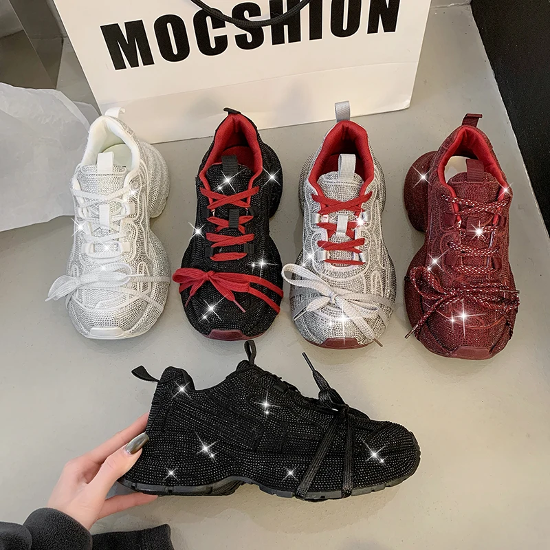 

Мужская женская обувь Tian Xing Shui Diamond Dad's Shoes, новинка 2025, модная и стильная повседневная спортивная обувь на толстой подошве