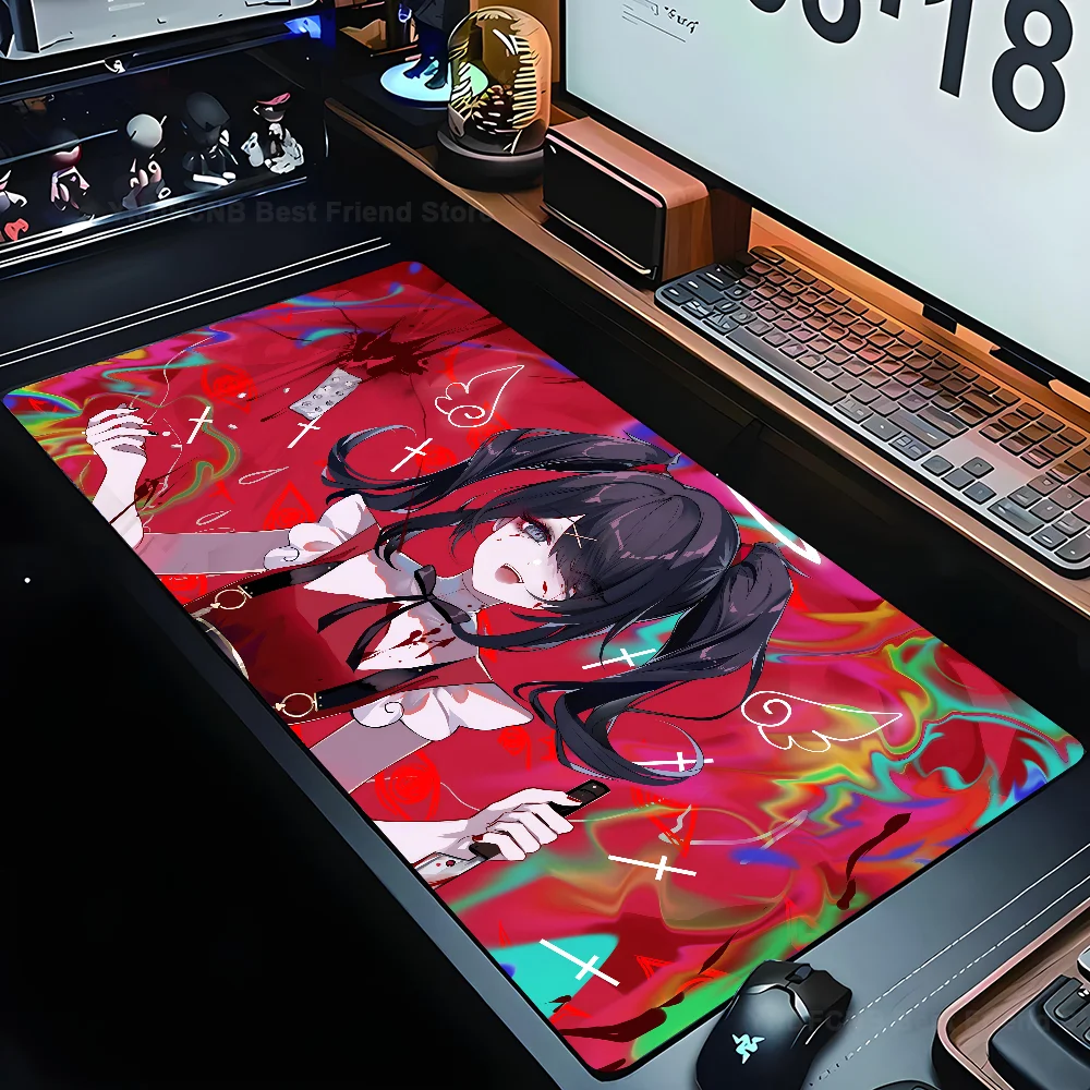 

NEEDY GIRL OVERDOSE Game Anime Mousepad Mouse Mat Desk Mat With Pad gaming accessories Prime Gaming XXL Keyboard Pad