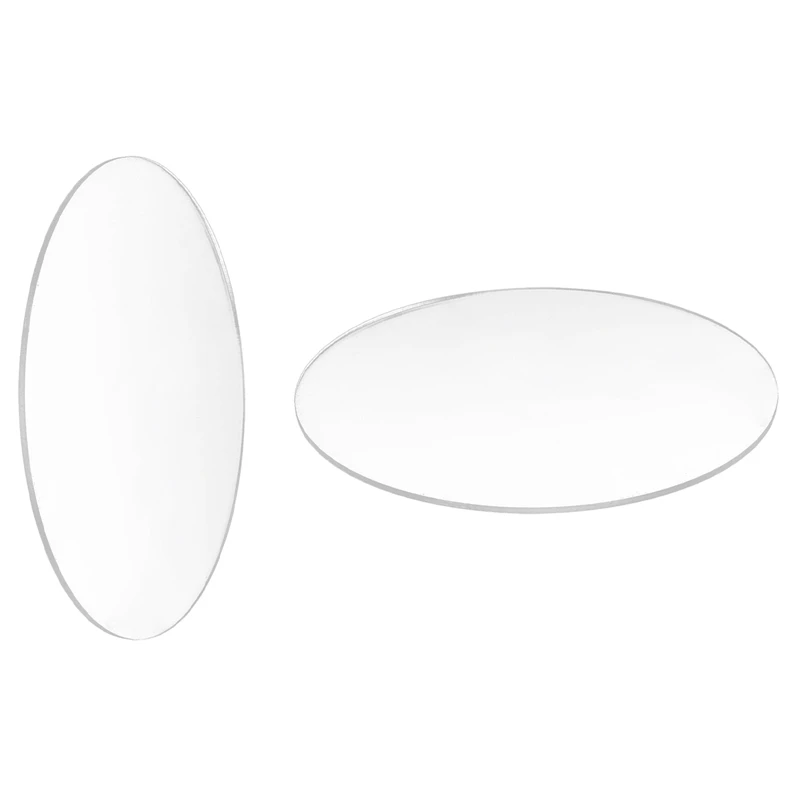 2 Pcs Transparent 3Mm Thick Mirror Acrylic Round Disc, Diameter:85Mm & 70Mm